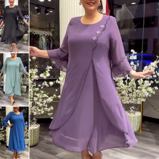 ❤️2024 új, kiváló minőségű sifon ruhák elegáns és elbűvölő