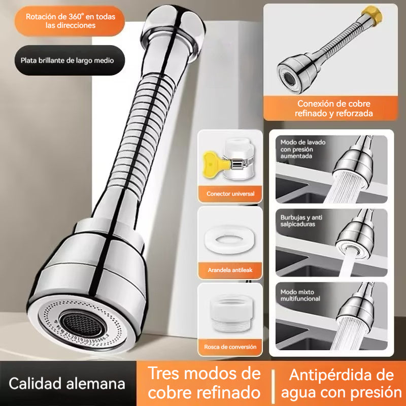 🚰Oferta por tiempo limitado【Cartucho de filtro gratis】🔥Boquilla de filtro de grifo giratoria de 360°