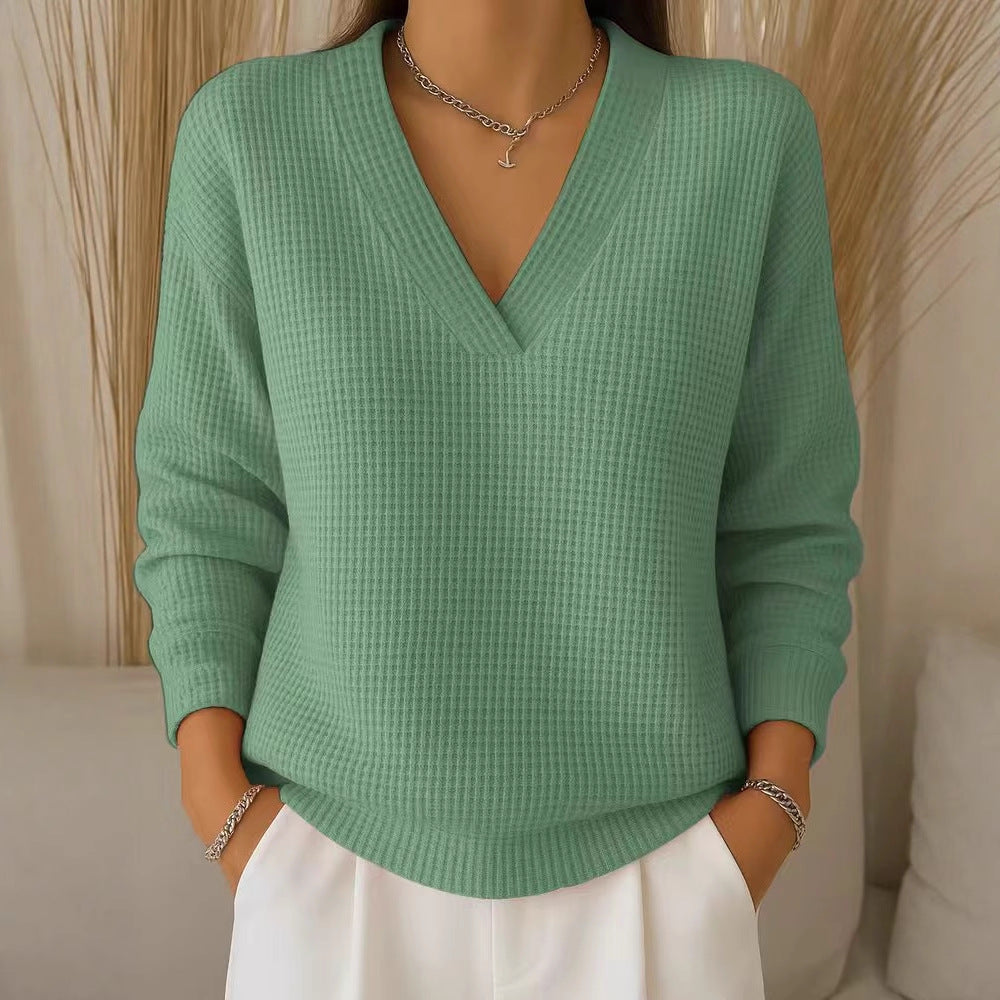 🔥【S-3XL】Elegancka i wygodna damska bluzka z dekoltem w serek