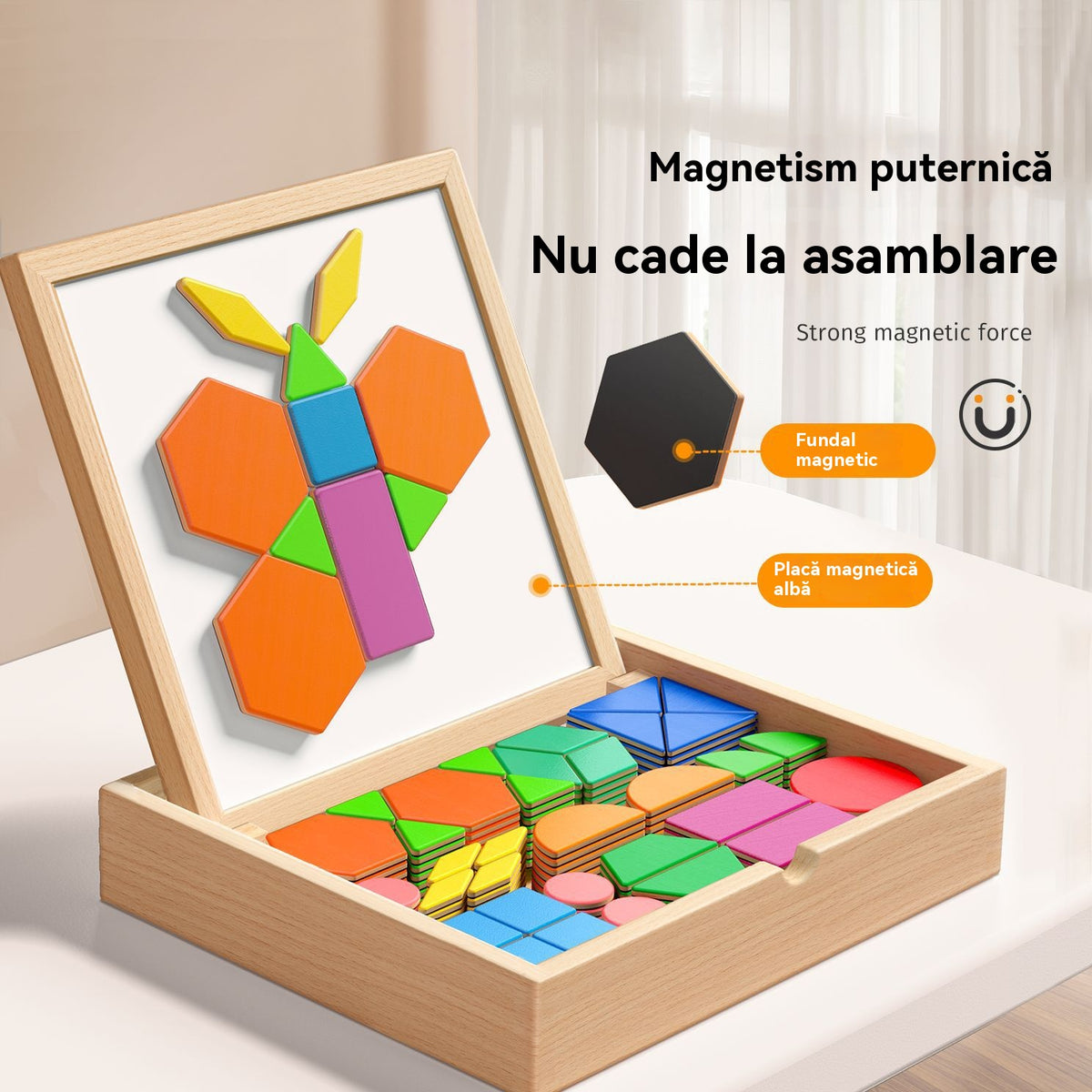 ✨Tangram geometrikus mágneses építőkockák
