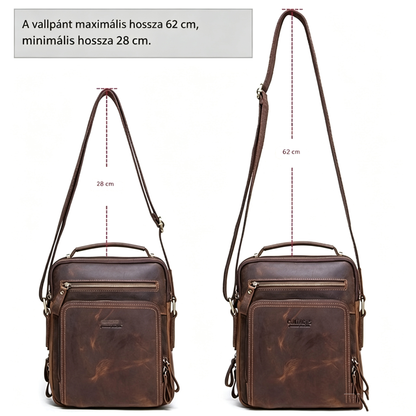 🔥👜【Legnépszerűbb!✨】【50% kedvezmény✨】👍🎁Férfi valódi bőr válltáska: Lezser és stílusos, könnyű és praktikus, nélkülözhetetlen kiegészítő a munkába.
