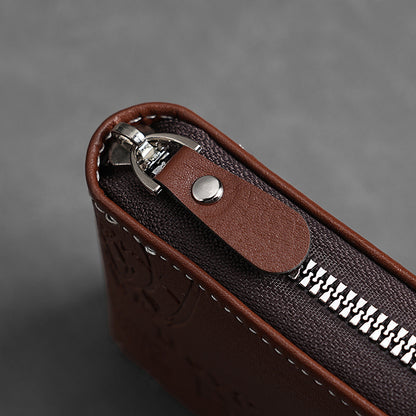 🔥🔥【Kup 1, otrzymaj 1 gratis】Nowy i stylowy męski portfel w stylu retro, zapinany na zamek.