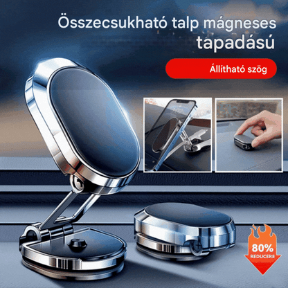 🔥🔥🚗Mágneses tapadókorong, 360°-ban forgatható, összecsukható mobiltelefon-tartó