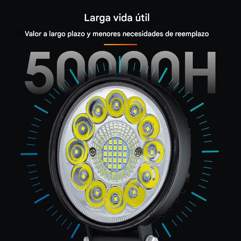 💡🚨【Compra 1 y llévate 1 gratis】2 piezas por 34 euros Faros LED redondos de 99 W para coches modificados, faros auxiliares para vehículos todoterreno