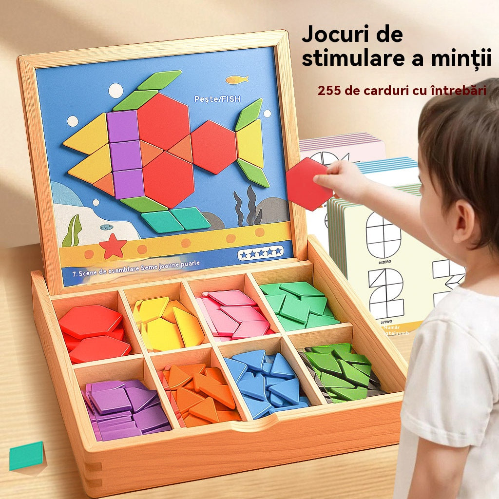 ✨Tangram geometrikus mágneses építőkockák