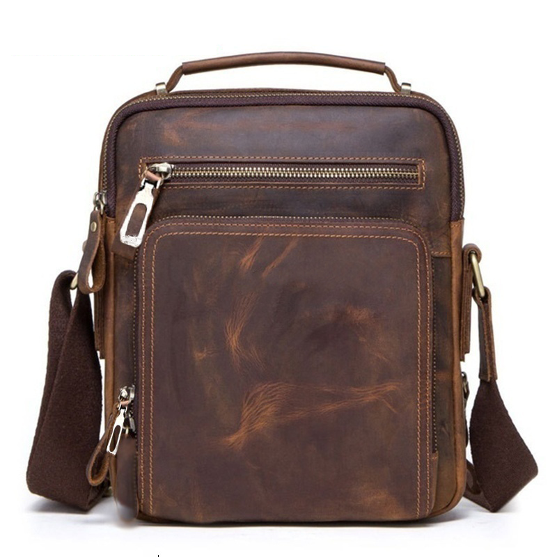 🔥👜【Legnépszerűbb!✨】【50% kedvezmény✨】👍🎁Férfi valódi bőr válltáska: Lezser és stílusos, könnyű és praktikus, nélkülözhetetlen kiegészítő a munkába.
