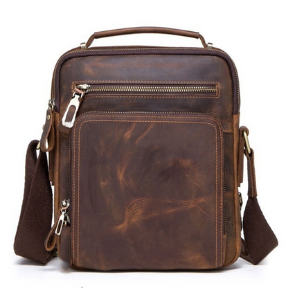 🔥👜【Legnépszerűbb!✨】【50% kedvezmény✨】👍🎁Férfi valódi bőr válltáska: Lezser és stílusos, könnyű és praktikus, nélkülözhetetlen kiegészítő a munkába.