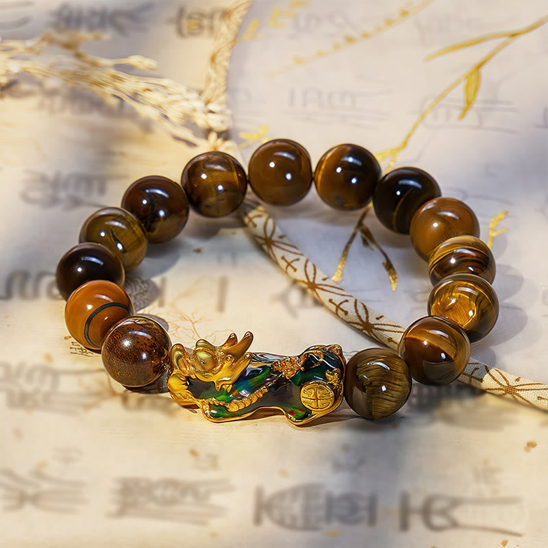 🐅¡Compra uno y llévate otro gratis! 💰Ojo de tigre amarillo natural: el rey de los animales auspiciosos, te trae riqueza y buena fortuna.