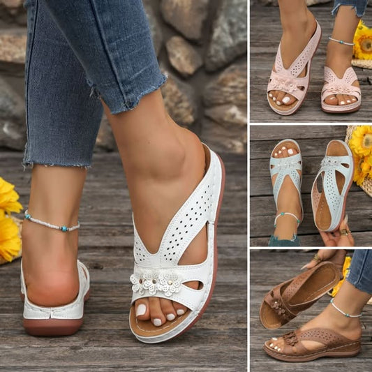 💓👡【7 színben kapható】Üreges sarokkal ellátott nyári szandál, kiváló minőségű, kényelmes minden napra