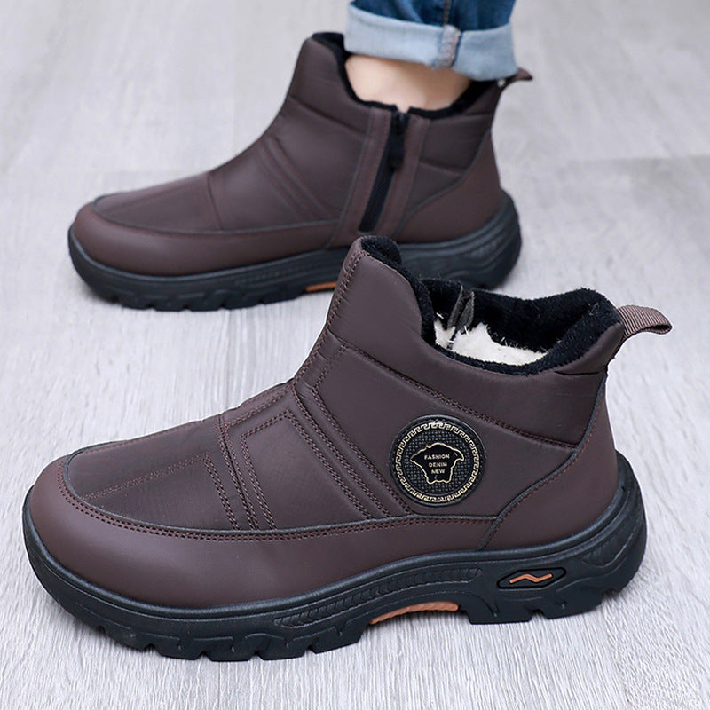 🏆【39-44】🔥Nové pánske zimné teplé nazúvacie snehové topánky s flísovou podšívkou