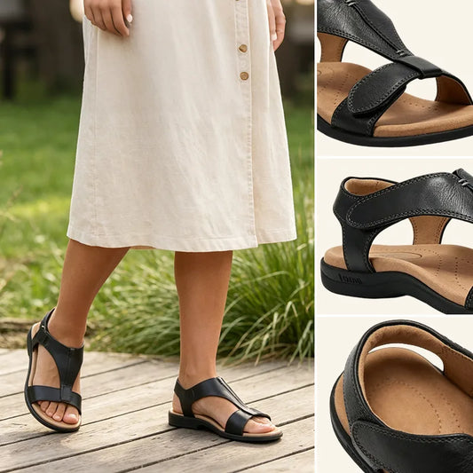 ✨ Puha valódi bőr női szandál vastag talppal – kényelem és stílus egyben! 👡