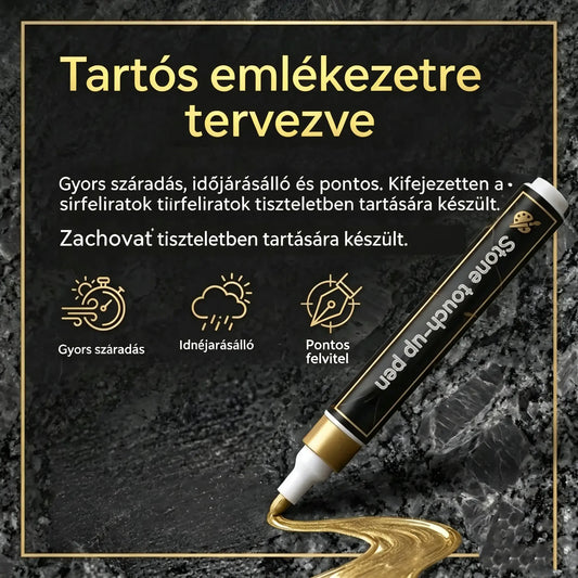 【Vásárolj 1-t, kapsz 1-t ingyen】🖍️ Vízálló és fakulásálló toll kőlapokon lévő feliratok javításához és újrafestéséhez.
