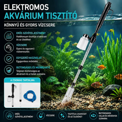 Elektromos kavicstisztító akváriumokhoz