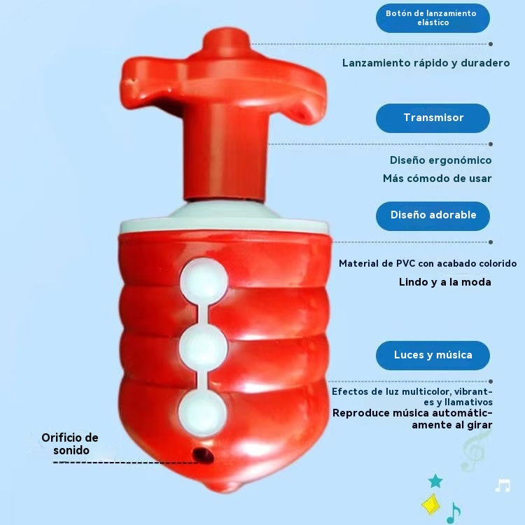 ¡Oferta por tiempo limitado! ¡Compra uno y llévate otro gratis! 🔥 ¡El juguete más popular de 2025! 🎶🌈 Peonza musical, colorida y luminosa.