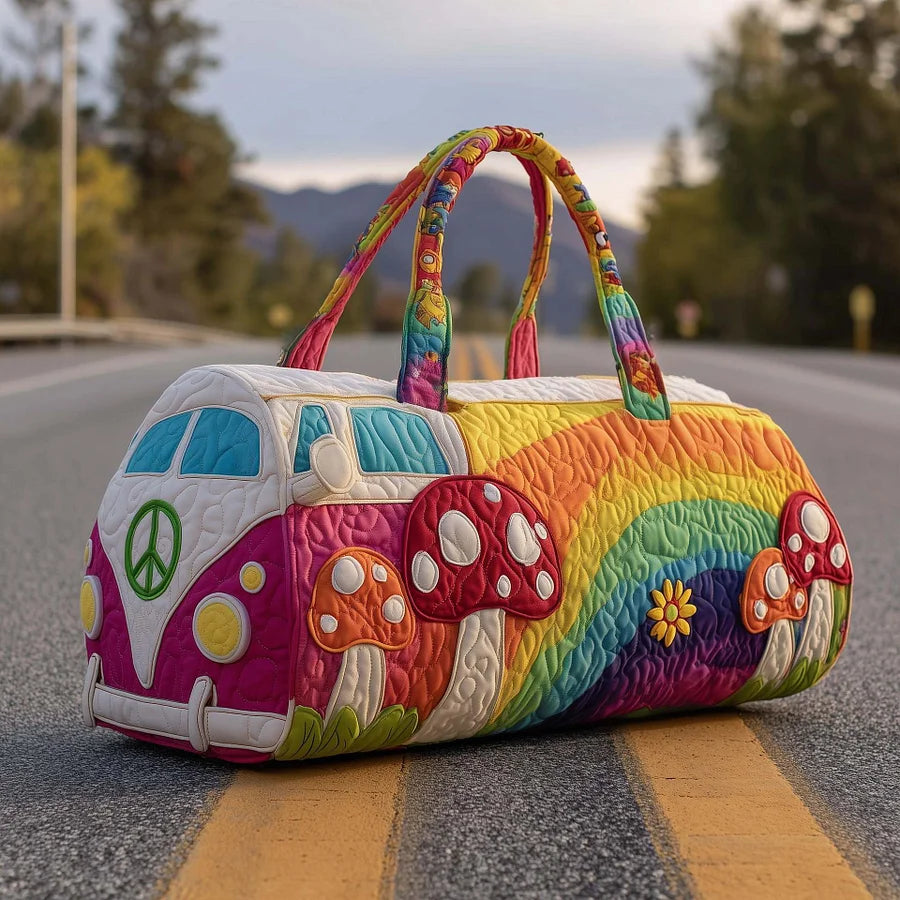 🌸Hippie Van párnázott utazótáska，【(16x8x8) hüvelyk】1 darab 11900 Ft