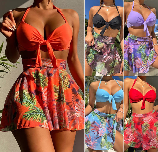 【S-2XL】👙🌴45% popusta na nove ljetne proizvode: Seksi kupaći kostim od tri dijela s mrežastim printom