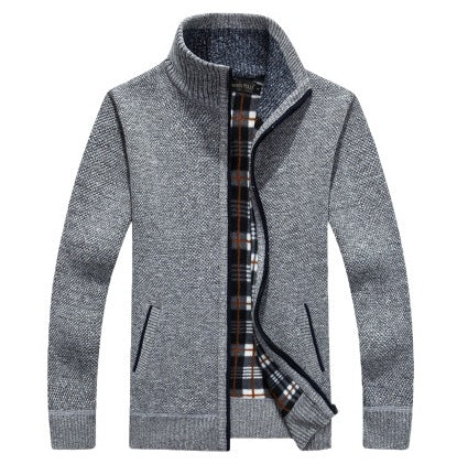 🔥【M-4XL】Férfi bő pulóver, magas gallérú cipzáras dzseki❤️【45-105 kg】