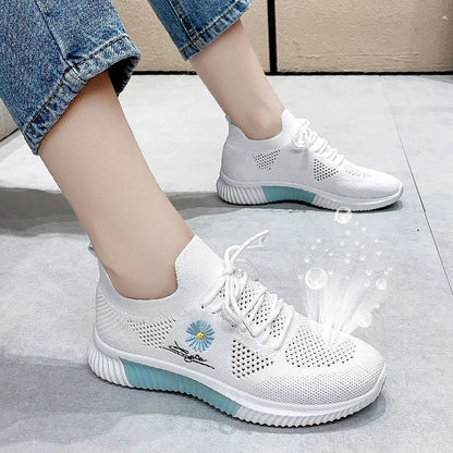 【36-40】🌻👟Zapatillas deportivas casuales de verano con flores bordadas y malla transpirable