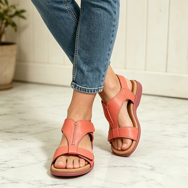 ✨ Puha valódi bőr női szandál vastag talppal – kényelem és stílus egyben! 👡