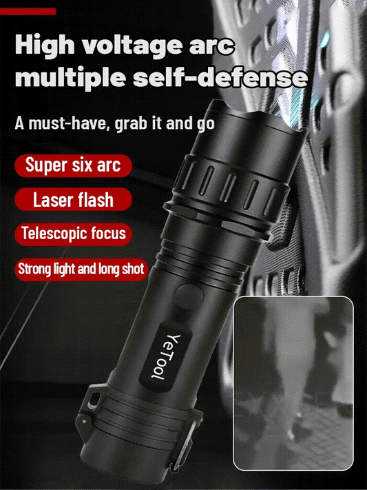 🎁🎁Linterna de arco multifuncional, esencial para la autodefensa, linterna recargable - 3