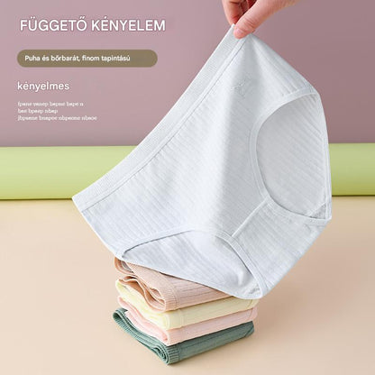 💓(7db) Utolsó nap 50% kedvezménnyel-- Női egyszerű és fejlett antibakteriális fehérnemű magas derékkal, 35-90kg súlyú nők számára-U