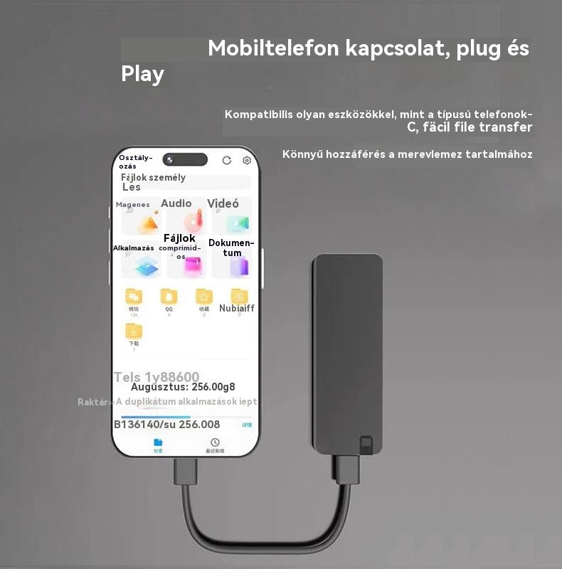 ⚡ USB 3.0-szamú multifunkcionális nagy sebességű külső merevlemez | Gyors adatküldés, nagy kompatibilitás, stresszmentes tárolás 💻📦