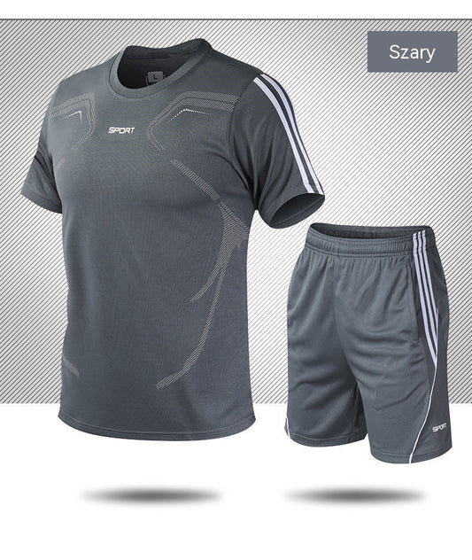 【L-5XL】Férfi nyári sport szett - rövid ujjú póló és rövidnadrág; laza, hétköznapi stílus, plus size, modern dizájn