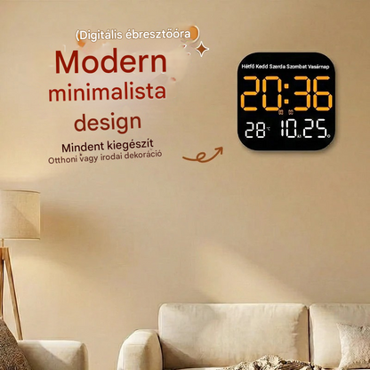 🛏️ Digitális óra otthonra és irodába – gyengéd ébresztés, búcsút mondhatsz a zavaró ébresztőknek! Állítható fényerő, csendes működés éjszaka. Hőmérséklet kijelzés is. Megbízható társ a mindennapokban. 🌙
