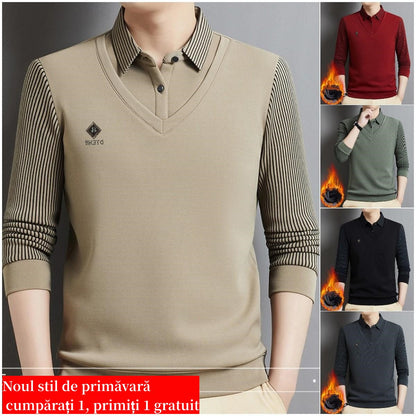 🔥【Év végi promóció】🔥【M-4XL】Férfi prémium kasmír kétrészes, minden az egyben meleg felső