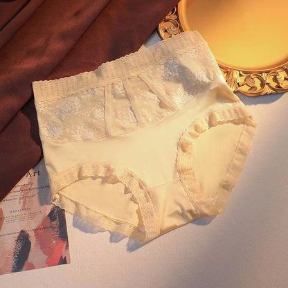 【6 darab】 új, magas derekú csipkés szexi könnyű luxus bőrbarát lélegző bugyi