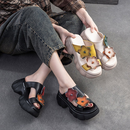 👡【35-40】Retro kožne sandale s platformom iz 2025.