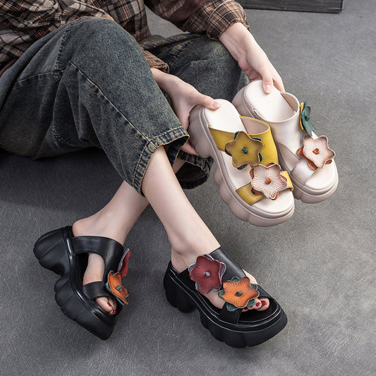 👡【35-40】Retro kožne sandale s platformom iz 2025.