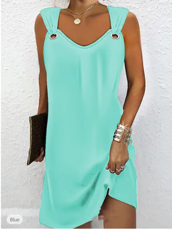【S-8XL】🔥🔥👗👗Új tavaszi és nyári ujjatlan ruha V-nyakú ID:3594909