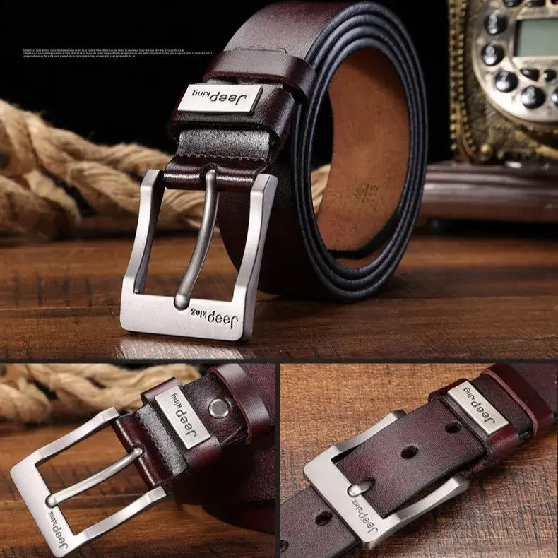 🔥Éxito de ventas 【Descuento 50%】 Cinturón de cuero de alta calidad para hombre, estilo retro, ideal para vaqueros