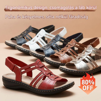 ☀️👡 【35-43】Női puha és kényelmes, lapos talpú bőr utcai szandál
