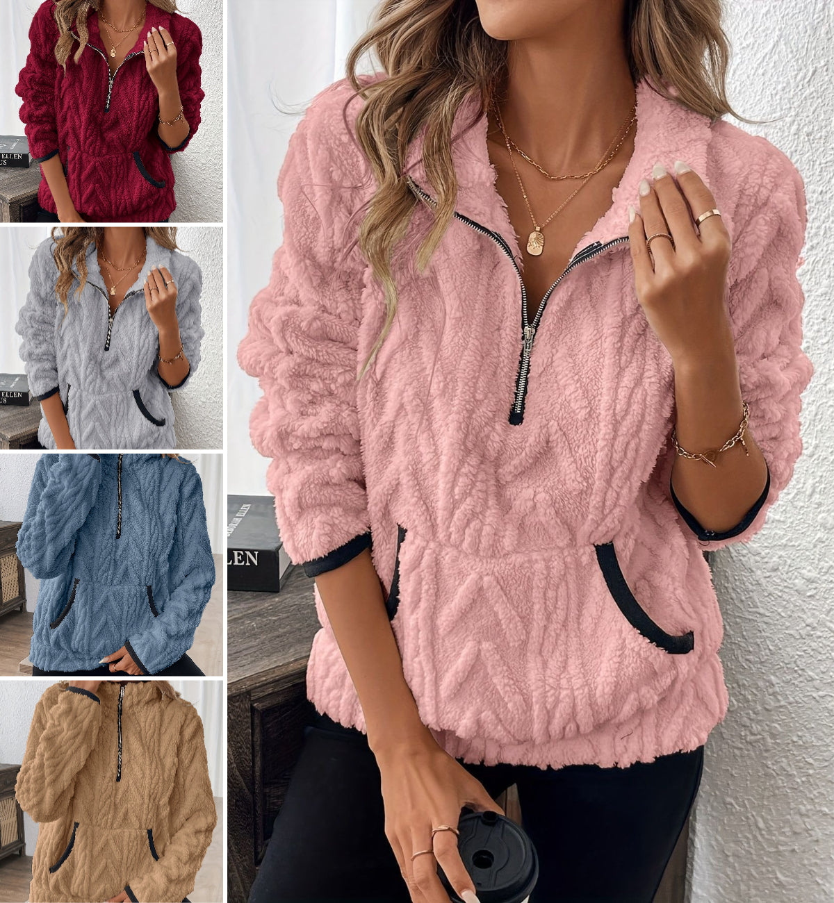 🔥 Nowość | Oferta specjalna【S–3XL】Damski krótki polarowy sweter na jesień/zimę