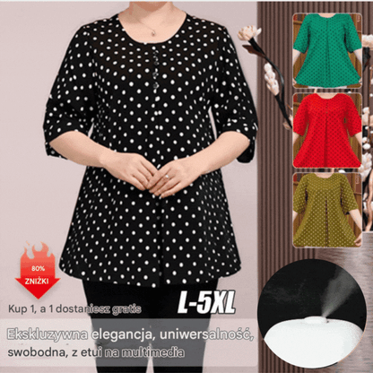 ✨💞【S-6XL】2026 Új Nyári Pöttyös Mintás Ing