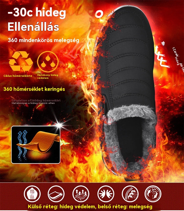 🔥【35-48】Unisex téli csizma plüss béléssel - meleg, kényelmes és csúszásmentes hideg időjárásra