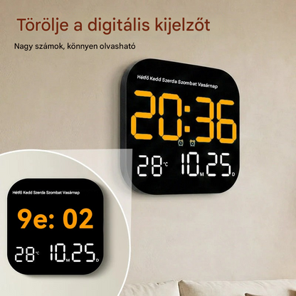 🛏️ Digitális óra otthonra és irodába – gyengéd ébresztés, búcsút mondhatsz a zavaró ébresztőknek! Állítható fényerő, csendes működés éjszaka. Hőmérséklet kijelzés is. Megbízható társ a mindennapokban. 🌙